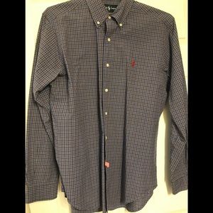 RALPH LAUREN Med, men’s long sleeve shirt. EUC